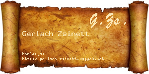 Gerlach Zsinett névjegykártya